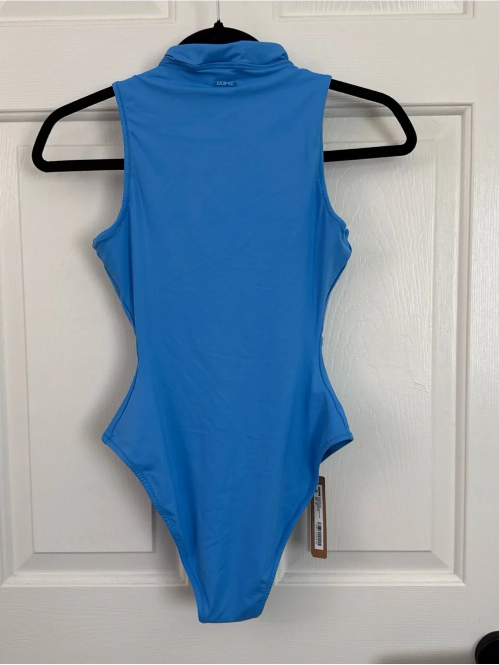 SKIMS Bright Blue Deep V One-Piece Swimsuit